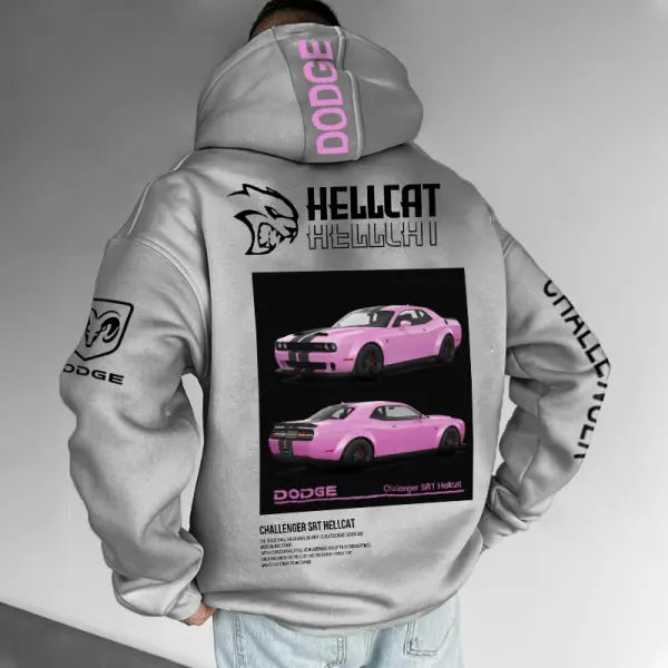 Oversized Unisex Sports Car Graphic Print Hoodie - Wayrates.com 