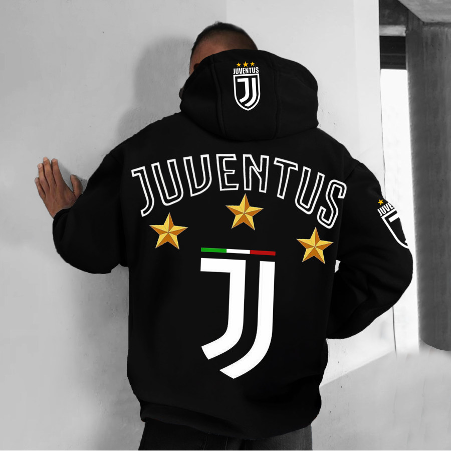 

Unisex Juventus Football Print Casual Hoodie