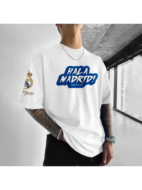 Oversized Football Club Printed Tee - Anrider.com 