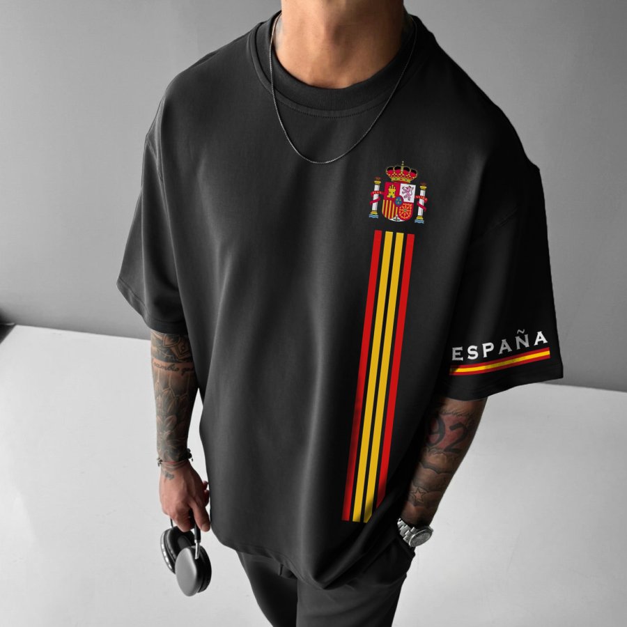 

Oversized Spain National Football Team Graphic Tee