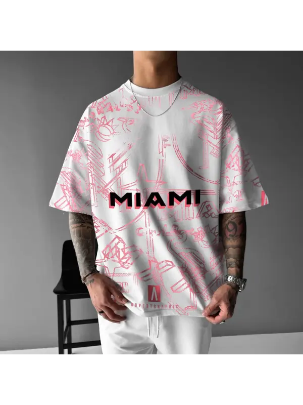 Miami Inter Print Oversized T-Shirt - Timetomy.com 