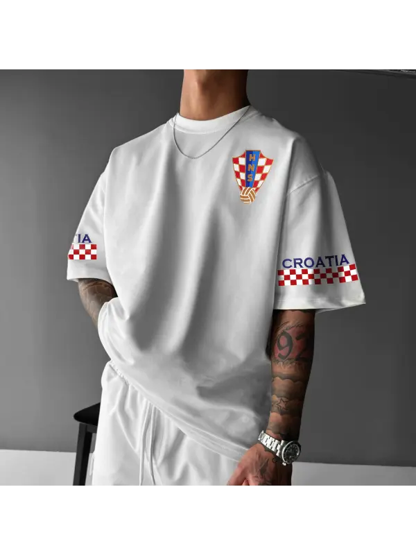 Croatia National Football Team Oversized Tee - Anrider.com 