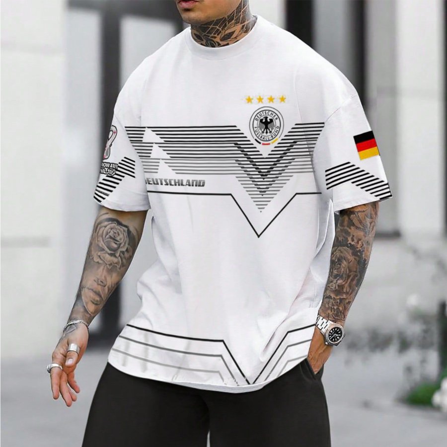 

Men's UEFA EURO 2024 Loose Short Sleeve Oversized T-Shirt