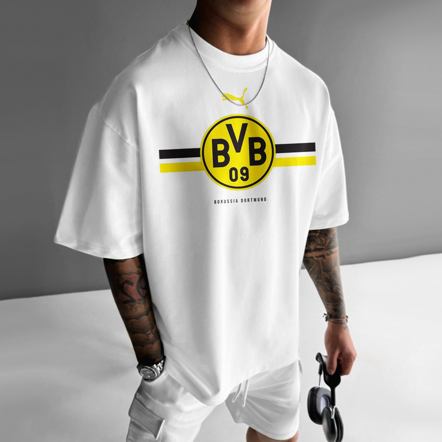 

Unisex Casual Borussia Dortmund Graphic Tee