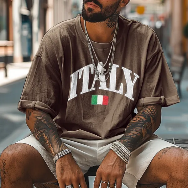 Unisex Vintage Italian Flag T-Shirt - Wayrates.com 