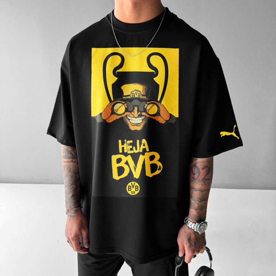 

Unisex Casual Borussia Dortmund Graphic Tee