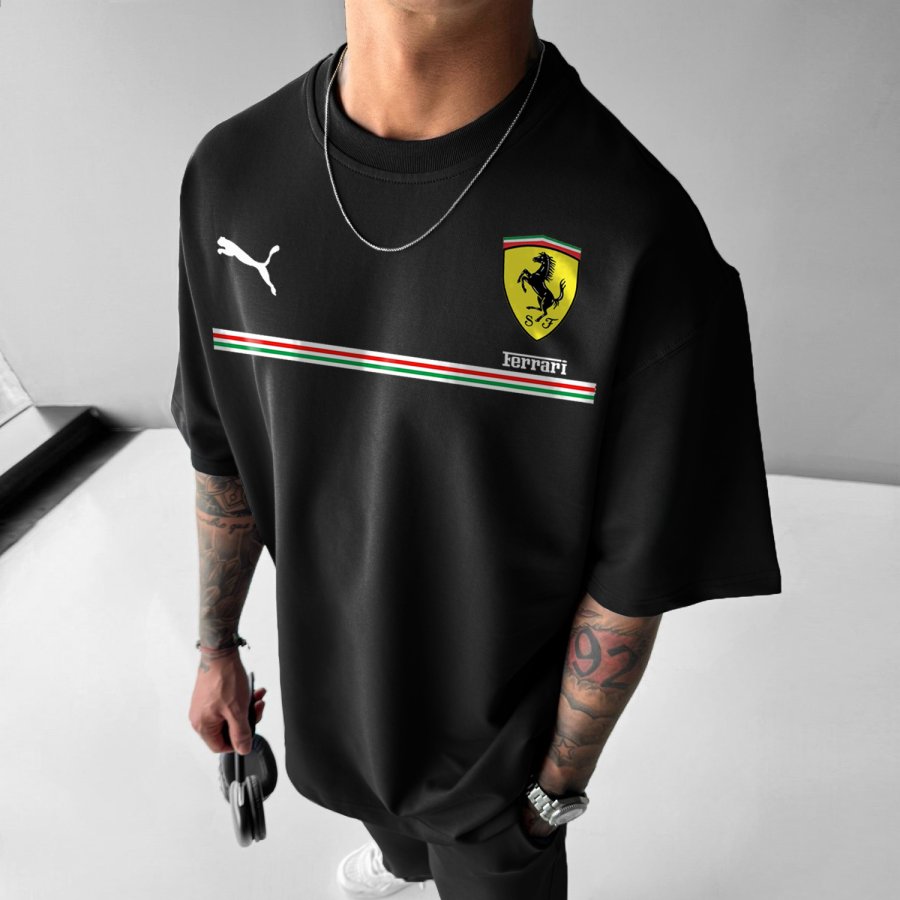 

Men's Racing Print Casual T-Shirt