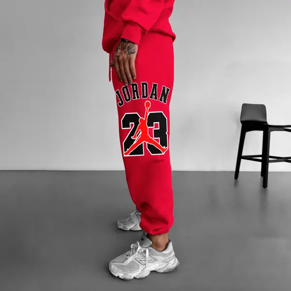 Men's Street Style Basketball Print Sweatpants Chicago 23 Sweatpants - Dozenlive.com 