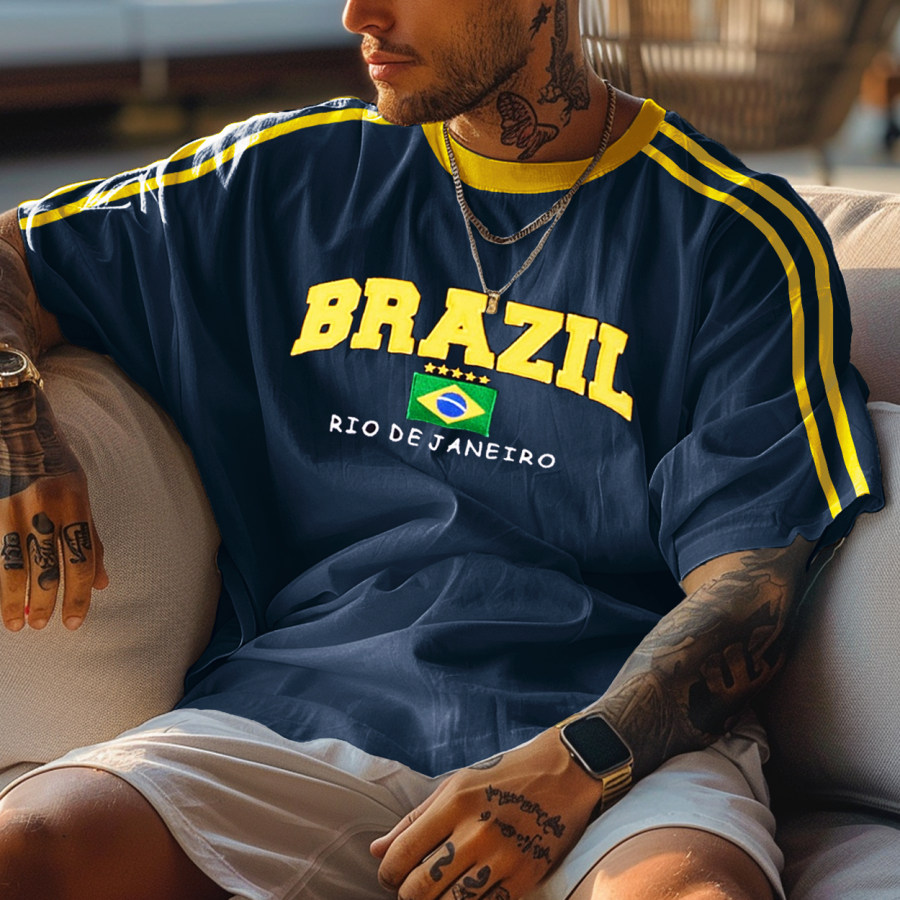 

Unisex Retro Brazilian Football Y2K Oversized T-Shirt