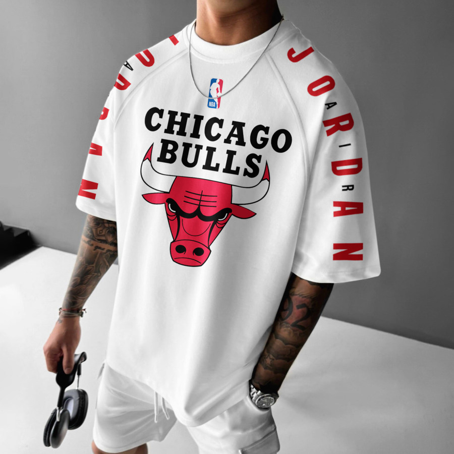 

Oversized Street Style Basketball Print Tee