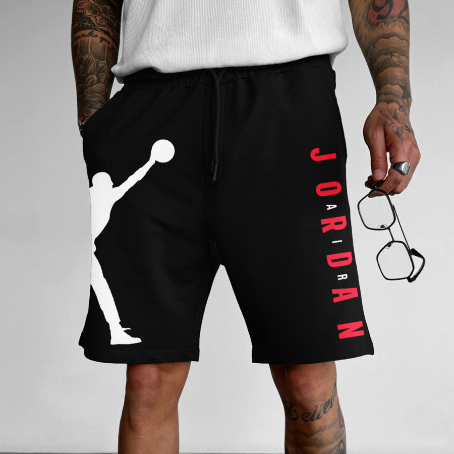 

Men's Street Style Basketball Print Shorts