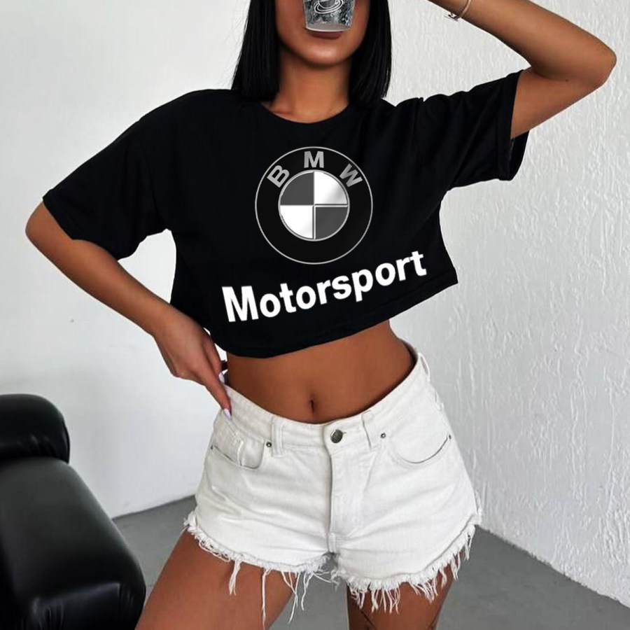 

Racing Letter Printed Short T-shirt