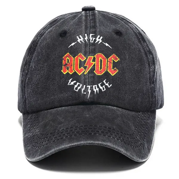 Rock Band Print Washing Vintage Hat - Dozenlive.com 