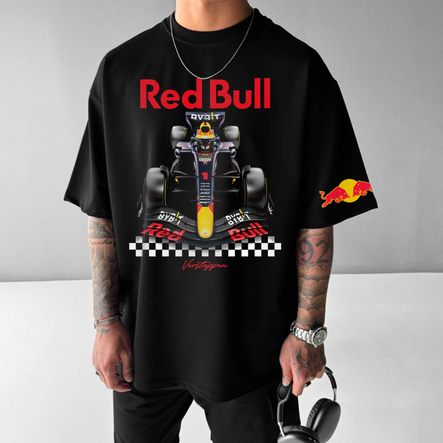 

Unisex Casual F1 Racing Print T-Shirt