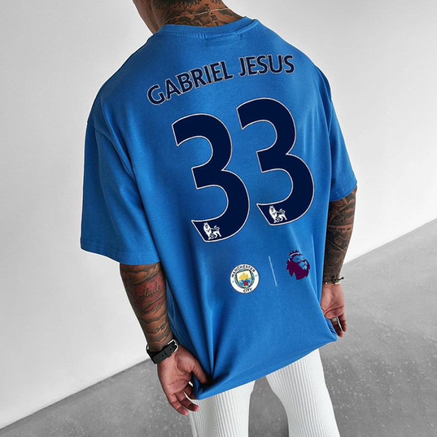 

Unisex Oversized Football League Print Casual T-Shirt