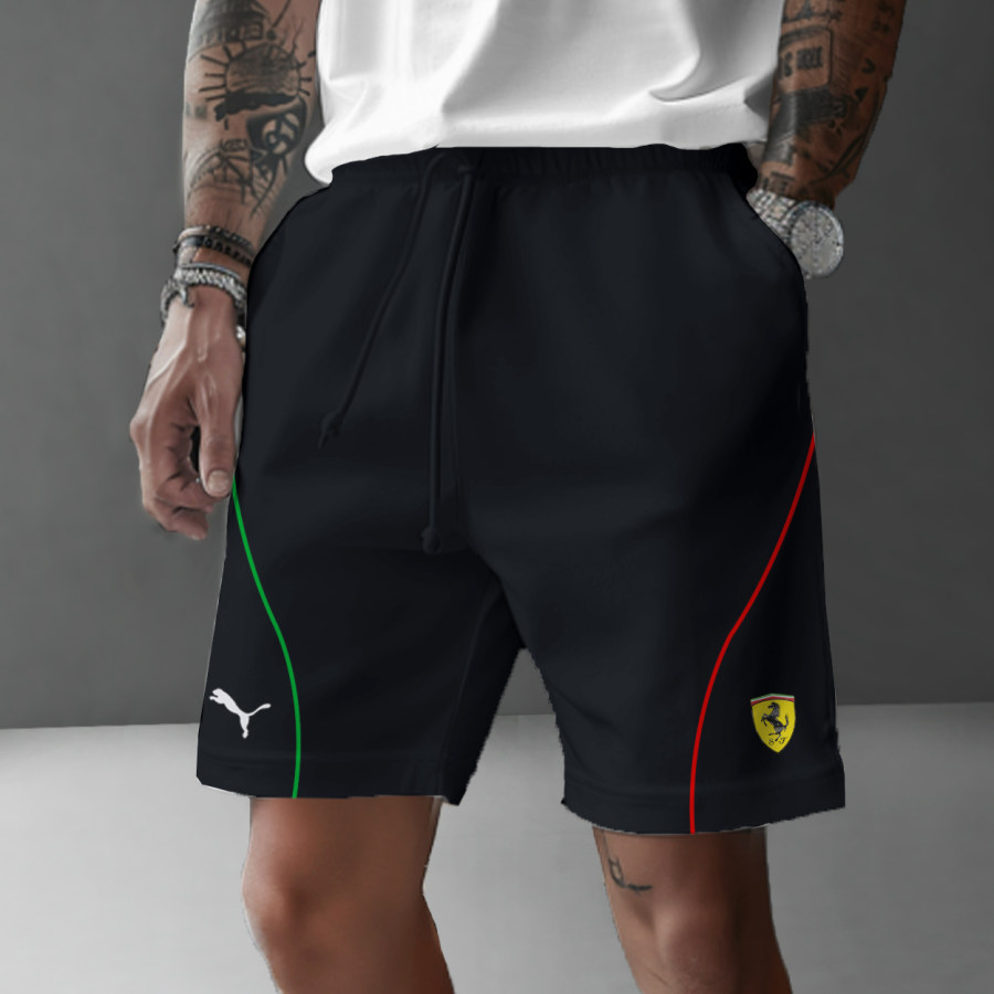 

Unisex Racing Simple Print Shorts