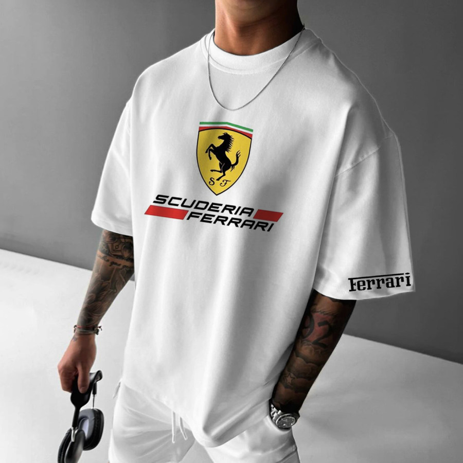 

Men's Racing Printed Casual T-shirt
