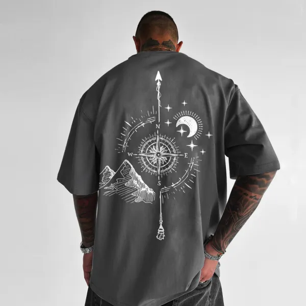 Oversize Sun Moon Stars Tee - Nicheten.com 