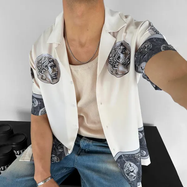 Oversized Printed Shirt - Nicheten.com 