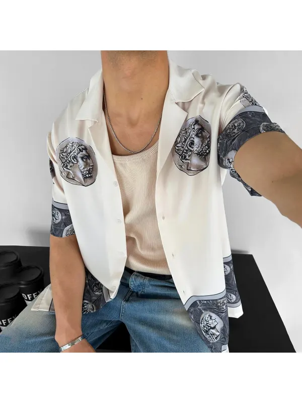 Oversized Printed Shirt - Timetomy.com 