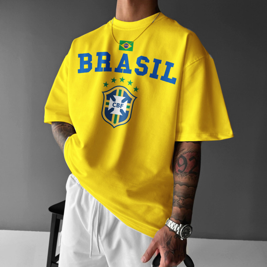 

Unisex Casual Brazil National Football Team T-shirt