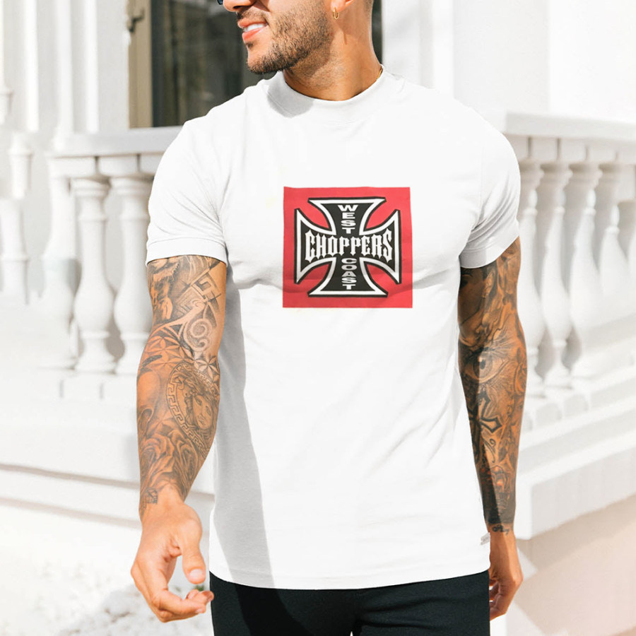 

Men's West Coast Helicopter Classic Print Casual T-Shirt