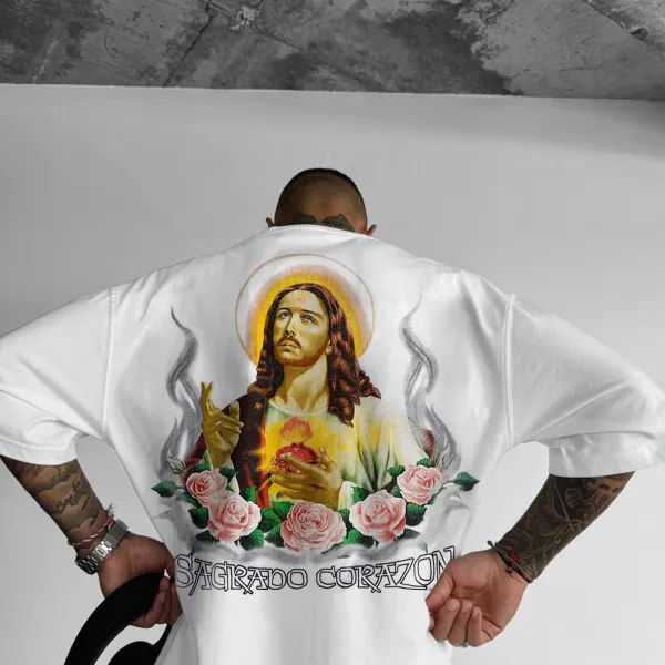Sagrado Corazon Jesus Religious Tee - Dozenlive.com 