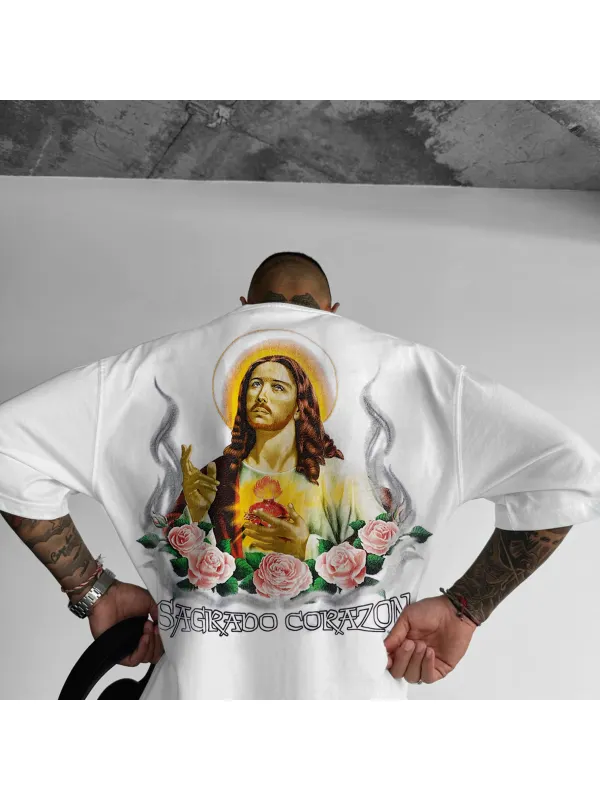 Sagrado Corazon Jesus Religious Tee - Anrider.com 