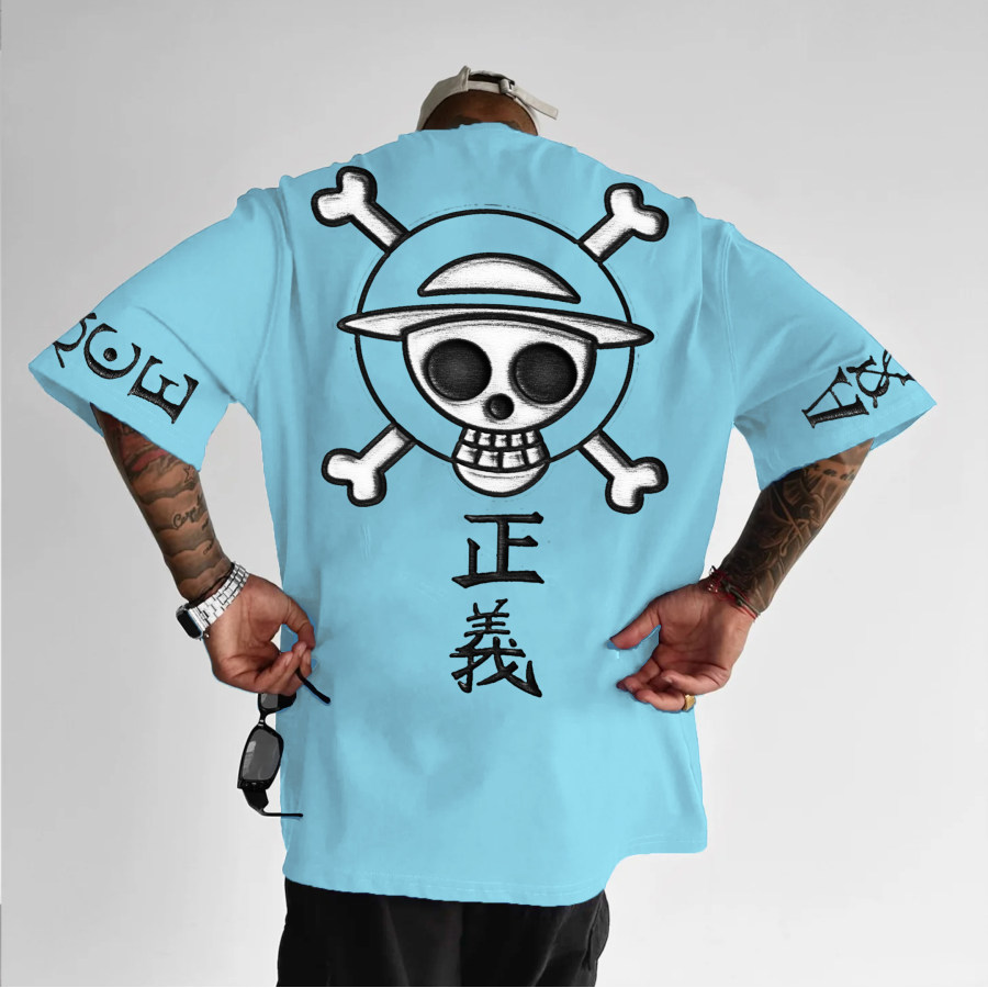 

Unisex Embroidered Anime T-Shirt