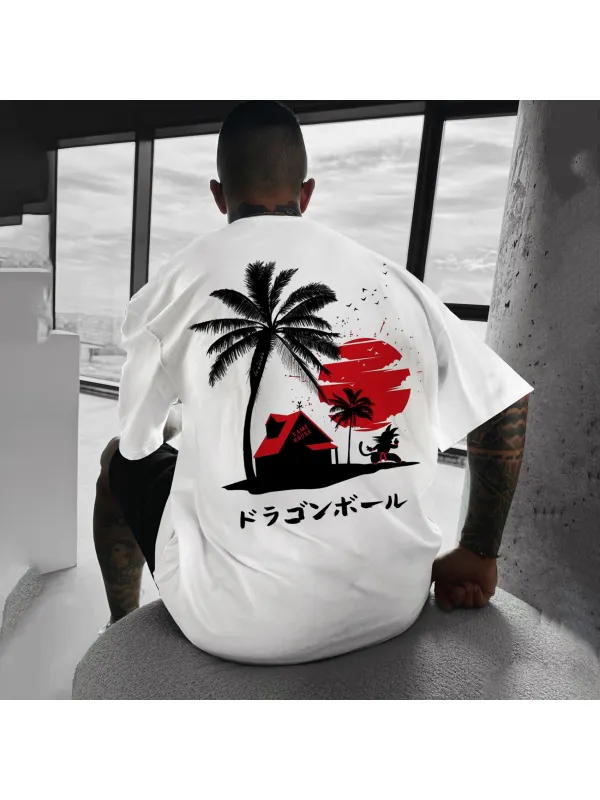 OversizedAnime Print Tee - Aptkoi.com 