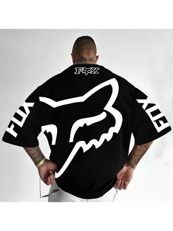 Oversize Racing Print Tee - Aptkoi.com 