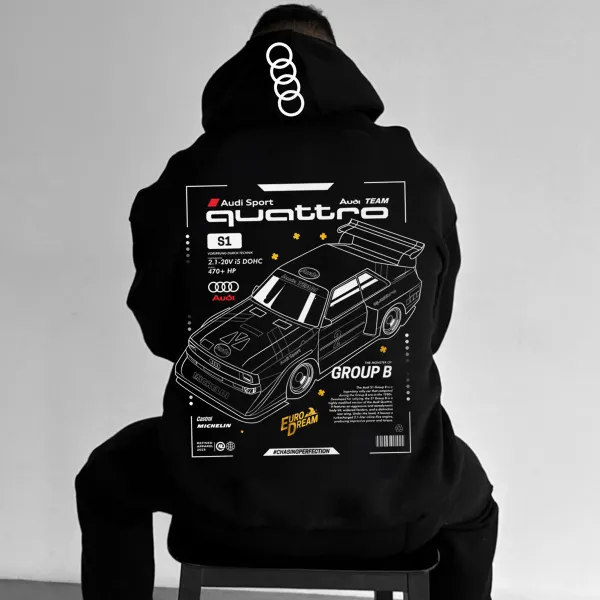 Oversize Sports Car S5 Print Hoodie - Ootdyouth.com 