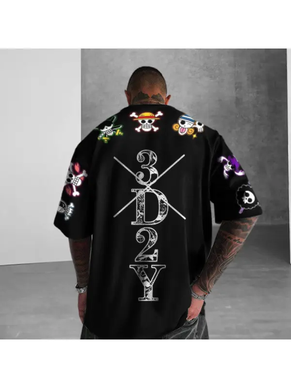 3D2Y Men's Casual Oversized T-shirt - Aptkoi.com 