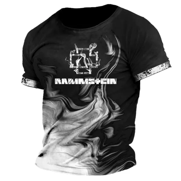 German Rock Band War Fog Print T-shirt - Dozenlive.com 