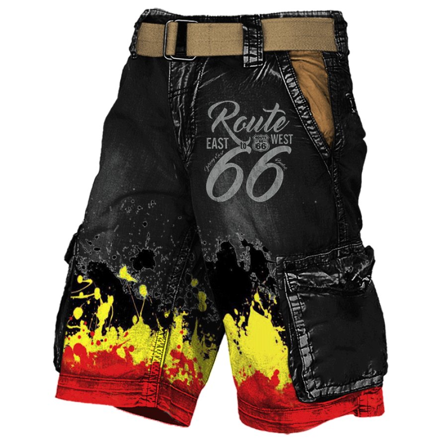 

Men's Route66 German Flag Patriot Outdoor Motorcycle Riding Shorts