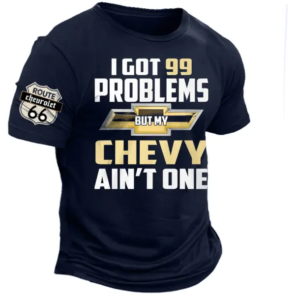 I Got 99 Problems Bit My Squarebody Ain't One Men's Vintage Jeep Route 66 Road Trip Short Sleeve T-Shirt - Dozenlive.com 
