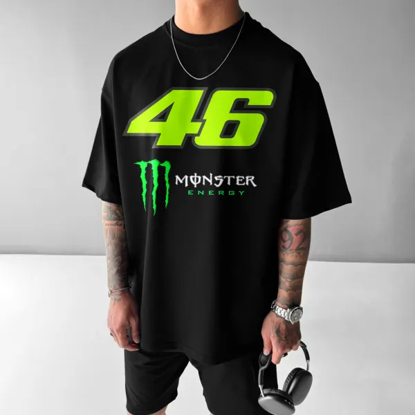 Unisex Casual Oversized 46 Racing Print Printed T-Shirt - Dozenlive.com 