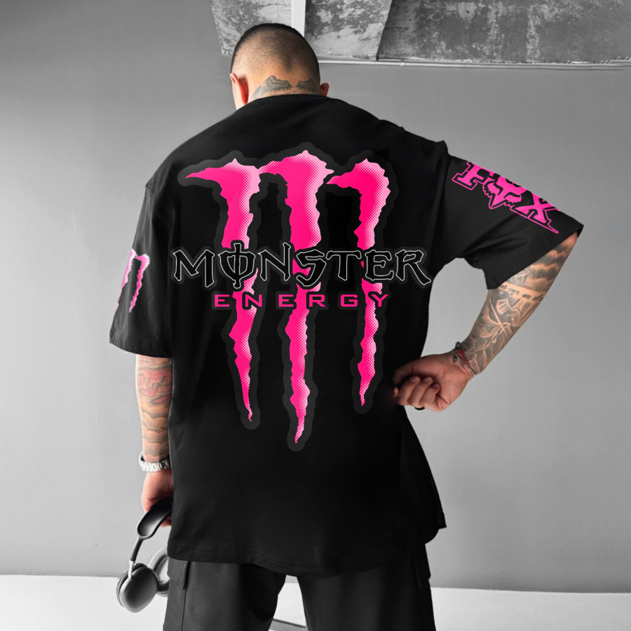 

Unisex Casual Oversized Racing Print T-Shirt