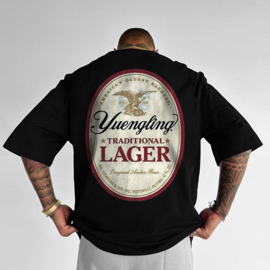 

Men's Beer Drink Casual Oversized T-Shirt