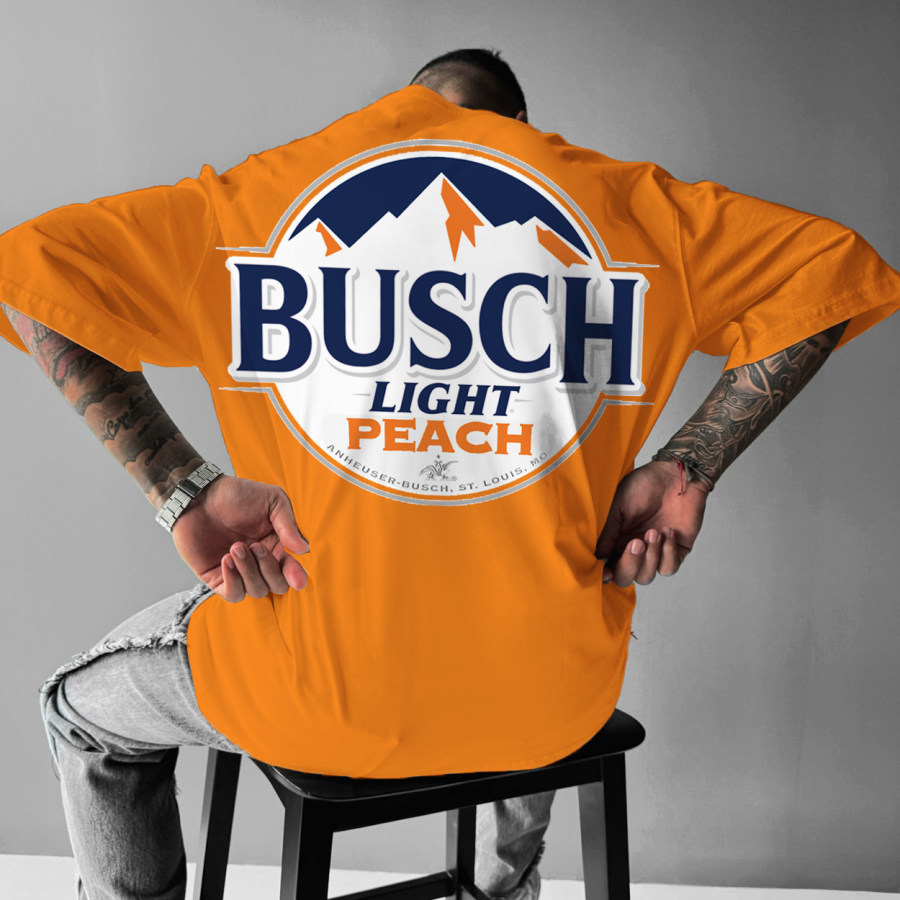 

Men's Beer Peach Casual Oversized Tee