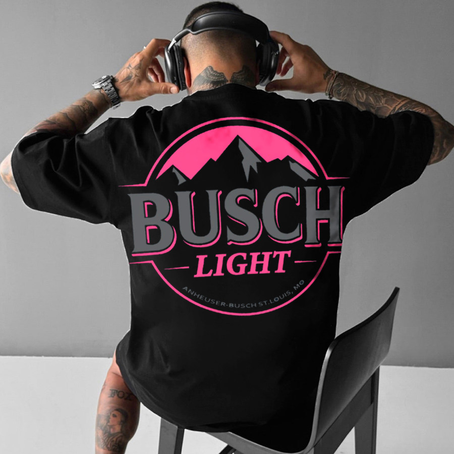 

Men's Beer Graphic Casual Oversized T-shirt