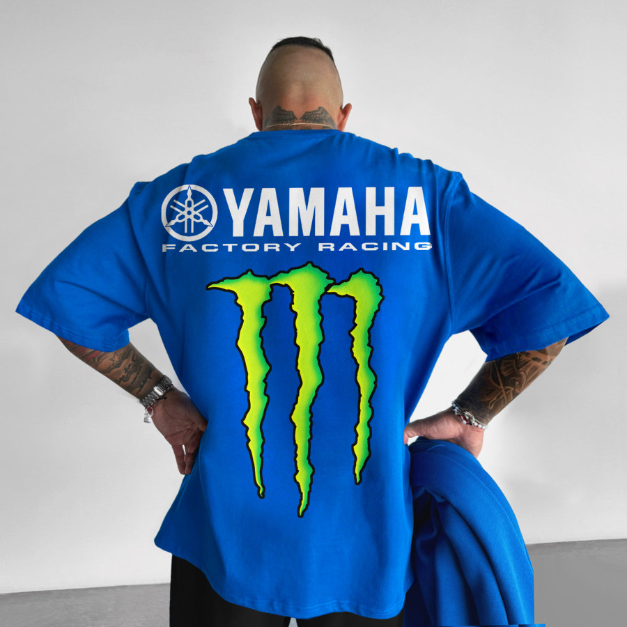 

Unisex Casual Oversized Racing Print T-Shirt