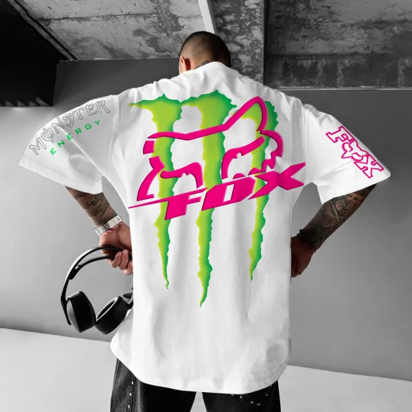 Unisex Casual Oversized 46 Racing Print T-Shirt - Cotosen.com