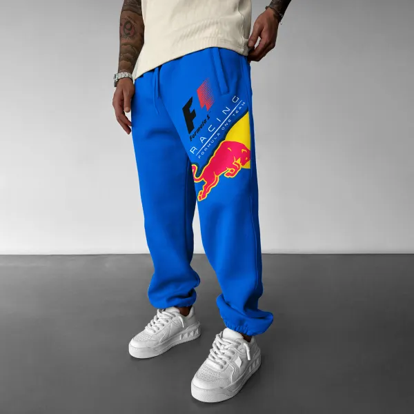 Men's Street Style Racing Graphic Print Sweatpants - Dozenlive.com 