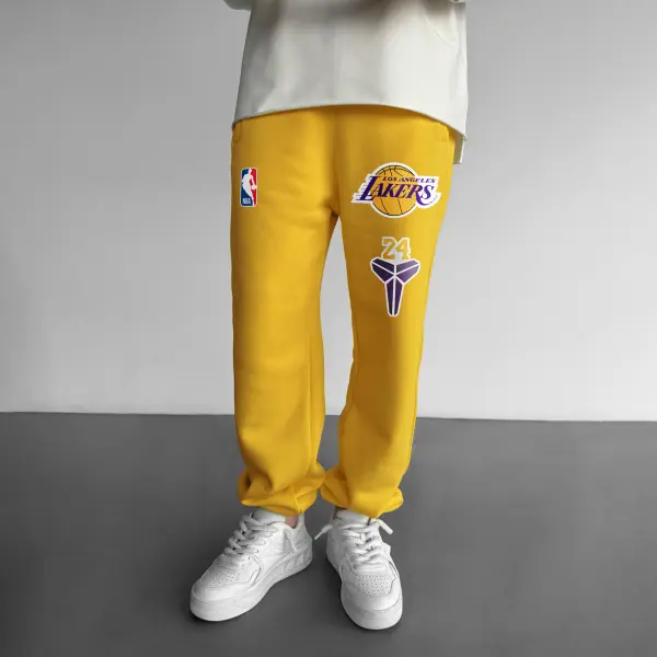 Men's Street Style Basketball Print Sweatpants - Dozenlive.com 