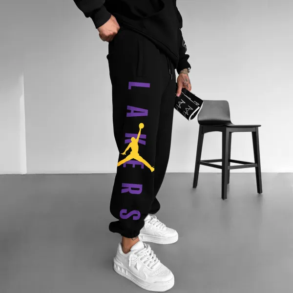 Men's Street Style Basketball Print Sweatpants - Wayrates.com 