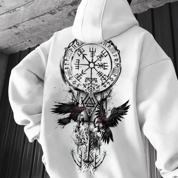 Tree Of Life And Raven Totem Hoodie - Dozenlive.com 