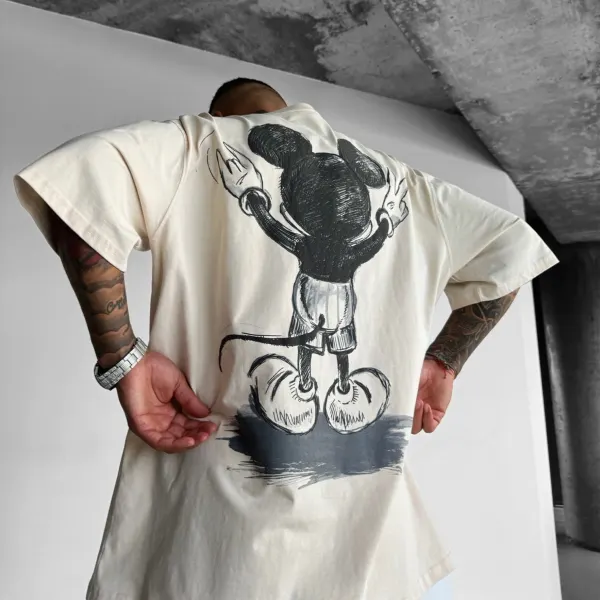 Unisex Casual Oversize Mouse T-shirt - Dozenlive.com 
