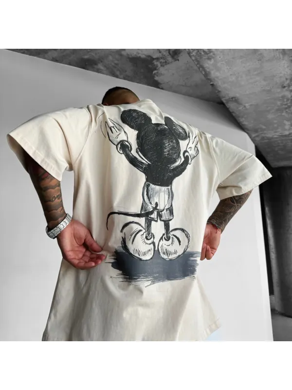 Unisex Casual Oversize Mouse T-shirt - Anrider.com 