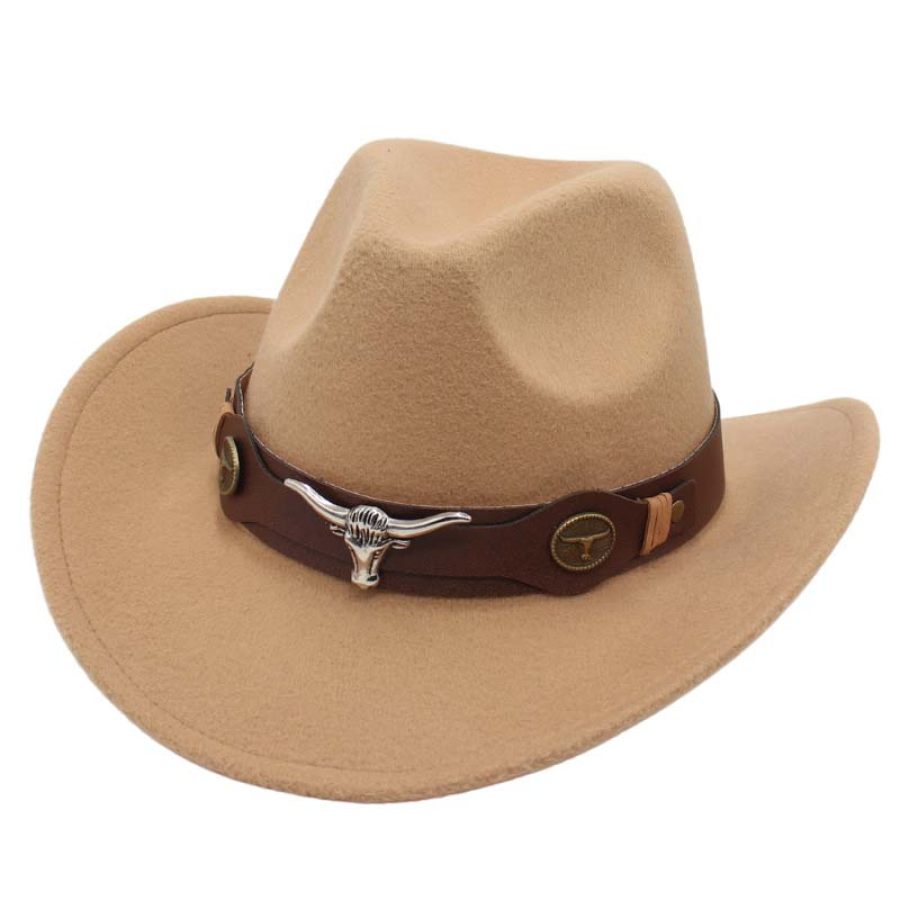 

Western Ethnic Cowboy Head Felt Hat